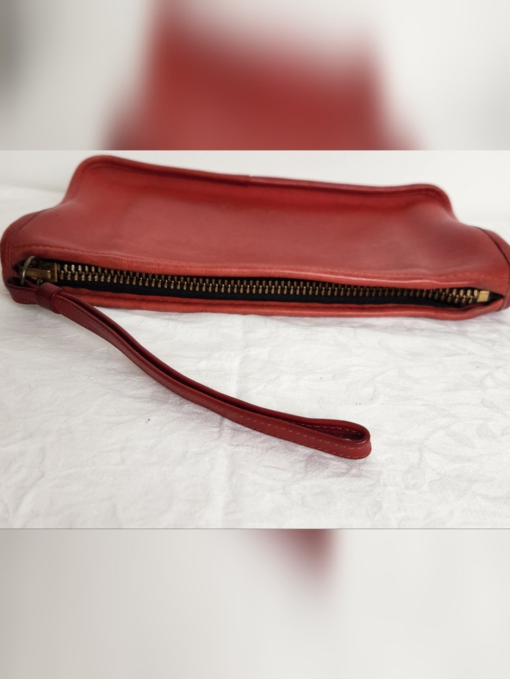 Vintage 70s Coach Red Leather Purse - Picture 8 of 16